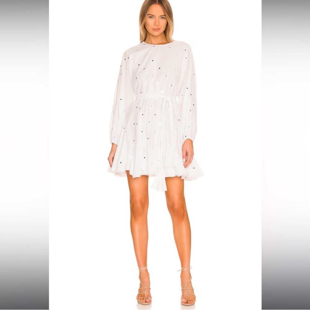 RHODE Ella Dress in White Mirror size Medium